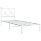 vidaXL Bettgestell mit Kopfteil Metall Weiß 75x190 cm vidaXL Bettgestell mit Kopfteil Metall Weiß 75x190 cm