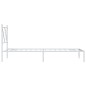 vidaXL Bettgestell mit Kopfteil Metall Weiß 75x190 cm vidaXL Bettgestell mit Kopfteil Metall Weiß 75x190 cm