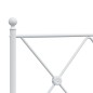 vidaXL Bettgestell mit Kopfteil Metall Weiß 75x190 cm vidaXL Bettgestell mit Kopfteil Metall Weiß 75x190 cm