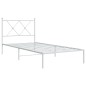 vidaXL Bettgestell mit Kopfteil Metall Weiß 90x190 cm vidaXL Bettgestell mit Kopfteil Metall Weiß 90x190 cm