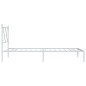 vidaXL Bettgestell mit Kopfteil Metall Weiß 90x190 cm vidaXL Bettgestell mit Kopfteil Metall Weiß 90x190 cm