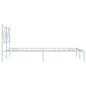 vidaXL Bettgestell mit Kopfteil Metall Weiß 120x190 cm vidaXL Bettgestell mit Kopfteil Metall Weiß 120x190 cm