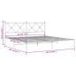 vidaXL Bettgestell mit Kopfteil Metall Weiß 180x200 cm vidaXL Bettgestell mit Kopfteil Metall Weiß 180x200 cm