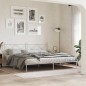 vidaXL Bettgestell mit Kopfteil Metall Weiß 193x203 cm vidaXL Bettgestell mit Kopfteil Metall Weiß 193x203 cm