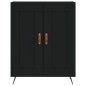 Highboard Schwarz 69,5x34x180 cm Holzwerkstoff Highboard Schwarz 69,5x34x180 cm Holzwerkstoff