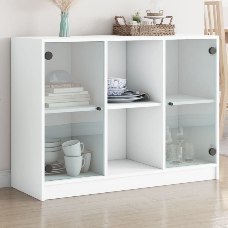 vidaXL Sideboard Weiß 101,5x37x75,5 cm Holzwerkstoff vidaXL Sideboard Weiß 101,5x37x75,5 cm Holzwerkstoff