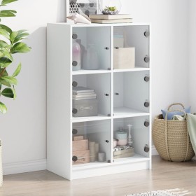 vidaXL Highboard mit Türen Weiß 68x37x109 cm Holzwerkstoff