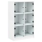 vidaXL Highboard mit Türen Weiß 68x37x109 cm Holzwerkstoff vidaXL Highboard mit Türen Weiß 68x37x109 cm Holzwerkstoff