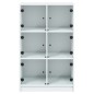 vidaXL Highboard mit Türen Weiß 68x37x109 cm Holzwerkstoff vidaXL Highboard mit Türen Weiß 68x37x109 cm Holzwerkstoff