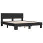 vidaXL Bettgestell Schwarz 160x200 cm Holzwerkstoff und Metall vidaXL Bettgestell Schwarz 160x200 cm Holzwerkstoff und Metall
