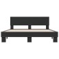 vidaXL Bettgestell Schwarz 160x200 cm Holzwerkstoff und Metall vidaXL Bettgestell Schwarz 160x200 cm Holzwerkstoff und Metall