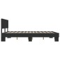 vidaXL Bettgestell Schwarz 160x200 cm Holzwerkstoff und Metall vidaXL Bettgestell Schwarz 160x200 cm Holzwerkstoff und Metall