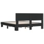 vidaXL Bettgestell Schwarz 160x200 cm Holzwerkstoff und Metall vidaXL Bettgestell Schwarz 160x200 cm Holzwerkstoff und Metall
