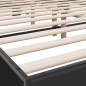 vidaXL Bettgestell Schwarz 160x200 cm Holzwerkstoff und Metall vidaXL Bettgestell Schwarz 160x200 cm Holzwerkstoff und Metall