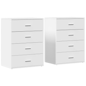 vidaXL Sideboards 2 Stk. Weiß 60x39x80 cm Holzwerkstoff