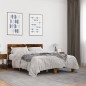 vidaXL Bettgestell Räuchereiche 140x200 cm Holzwerkstoff und Metall vidaXL Bettgestell Räuchereiche 140x200 cm Holzwerkstoff und Metall
