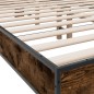 vidaXL Bettgestell Räuchereiche 140x200 cm Holzwerkstoff und Metall vidaXL Bettgestell Räuchereiche 140x200 cm Holzwerkstoff und Metall