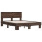 vidaXL Bettgestell Braun Eichen-Optik 120x190 cm Holzwerkstoff Metall vidaXL Bettgestell Braun Eichen-Optik 120x190 cm Holzwerkstoff Metall