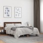 vidaXL Bettgestell Braun Eichen-Optik 120x190 cm Holzwerkstoff Metall vidaXL Bettgestell Braun Eichen-Optik 120x190 cm Holzwerkstoff Metall