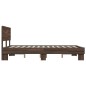 vidaXL Bettgestell Braun Eichen-Optik 120x190 cm Holzwerkstoff Metall vidaXL Bettgestell Braun Eichen-Optik 120x190 cm Holzwerkstoff Metall