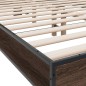 vidaXL Bettgestell Braun Eichen-Optik 120x190 cm Holzwerkstoff Metall vidaXL Bettgestell Braun Eichen-Optik 120x190 cm Holzwerkstoff Metall
