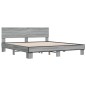 vidaXL Bettgestell Grau Sonoma 180x200 cm Holzwerkstoff und Metall vidaXL Bettgestell Grau Sonoma 180x200 cm Holzwerkstoff und Metall