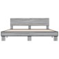 vidaXL Bettgestell Grau Sonoma 180x200 cm Holzwerkstoff und Metall vidaXL Bettgestell Grau Sonoma 180x200 cm Holzwerkstoff und Metall