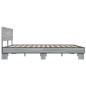 vidaXL Bettgestell Grau Sonoma 180x200 cm Holzwerkstoff und Metall vidaXL Bettgestell Grau Sonoma 180x200 cm Holzwerkstoff und Metall