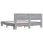 vidaXL Bettgestell Grau Sonoma 180x200 cm Holzwerkstoff und Metall vidaXL Bettgestell Grau Sonoma 180x200 cm Holzwerkstoff und Metall