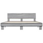 vidaXL Bettgestell Grau Sonoma 200x200 cm Holzwerkstoff und Metall vidaXL Bettgestell Grau Sonoma 200x200 cm Holzwerkstoff und Metall
