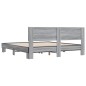 vidaXL Bettgestell Grau Sonoma 200x200 cm Holzwerkstoff und Metall vidaXL Bettgestell Grau Sonoma 200x200 cm Holzwerkstoff und Metall