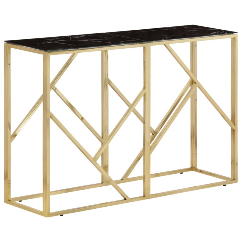 vidaXL Konsolentisch Golden Edelstahl und Hartglas vidaXL Konsolentisch Golden Edelstahl und Hartglas