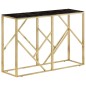 vidaXL Konsolentisch Golden Edelstahl und Hartglas vidaXL Konsolentisch Golden Edelstahl und Hartglas
