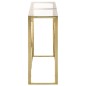 vidaXL Konsolentisch Golden Edelstahl und Hartglas vidaXL Konsolentisch Golden Edelstahl und Hartglas