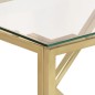 vidaXL Konsolentisch Golden Edelstahl und Hartglas vidaXL Konsolentisch Golden Edelstahl und Hartglas