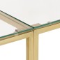 vidaXL Konsolentisch Golden Edelstahl und Hartglas vidaXL Konsolentisch Golden Edelstahl und Hartglas