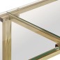 vidaXL Konsolentisch Golden Edelstahl und Hartglas vidaXL Konsolentisch Golden Edelstahl und Hartglas