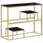 vidaXL Konsolentisch Golden Edelstahl und Hartglas vidaXL Konsolentisch Golden Edelstahl und Hartglas