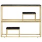 vidaXL Konsolentisch Golden Edelstahl und Hartglas vidaXL Konsolentisch Golden Edelstahl und Hartglas