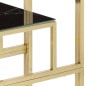 vidaXL Konsolentisch Golden Edelstahl und Hartglas vidaXL Konsolentisch Golden Edelstahl und Hartglas