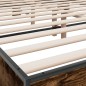 vidaXL Bettgestell Räuchereiche 150x200 cm Holzwerkstoff und Metall