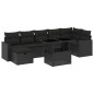 vidaXL 8-tlg. Garten-Sofagarnitur mit Kissen Schwarz Poly Rattan vidaXL 8-tlg. Garten-Sofagarnitur mit Kissen Schwarz Poly Rattan