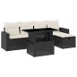vidaXL 6-tlg. Garten-Sofagarnitur mit Kissen Schwarz Poly Rattan vidaXL 6-tlg. Garten-Sofagarnitur mit Kissen Schwarz Poly Rattan