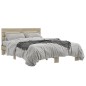 vidaXL Bettgestell Sonoma-Eiche 135x190 cm Holzwerkstoff und Metall vidaXL Bettgestell Sonoma-Eiche 135x190 cm Holzwerkstoff und Metall
