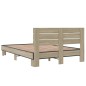 vidaXL Bettgestell Sonoma-Eiche 135x190 cm Holzwerkstoff und Metall vidaXL Bettgestell Sonoma-Eiche 135x190 cm Holzwerkstoff und Metall