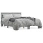 vidaXL Bettgestell Grau Sonoma 135x190 cm Holzwerkstoff und Metall vidaXL Bettgestell Grau Sonoma 135x190 cm Holzwerkstoff und Metall