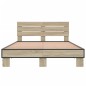 vidaXL Bettgestell Sonoma-Eiche 140x190 cm Holzwerkstoff und Metall vidaXL Bettgestell Sonoma-Eiche 140x190 cm Holzwerkstoff und Metall