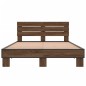 vidaXL Bettgestell Braun Eichen-Optik 120x190 cm Holzwerkstoff Metall vidaXL Bettgestell Braun Eichen-Optik 120x190 cm Holzwerkstoff Metall