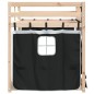 vidaXL Etagenbett mit Vorhängen Weiß Schwarz 90x200 cm Kiefernholz vidaXL Etagenbett mit Vorhängen Weiß Schwarz 90x200 cm Kiefernholz