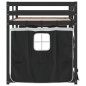 vidaXL Etagenbett mit Vorhängen Weiß Schwarz 90x200 cm Kiefernholz vidaXL Etagenbett mit Vorhängen Weiß Schwarz 90x200 cm Kiefernholz